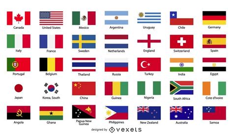 Banderas Vectoriales Gratis Del Mundo Descargar Vector