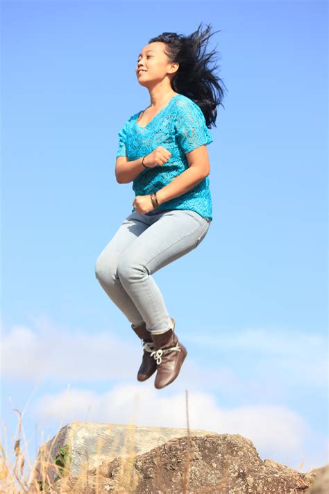 Fotos Gratis Niña Mujer Cabello Fotografía Volador Saltar