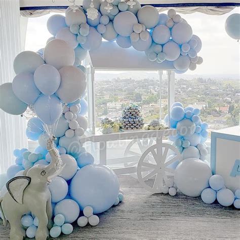 Details About Baby Elephant Blue Baby Shower Party Supplies Tableware