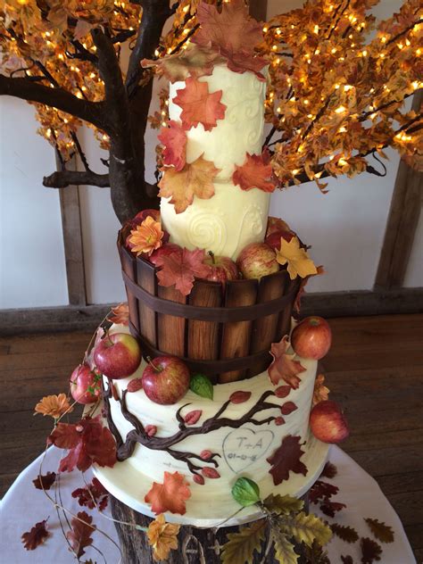 Best wedding cakes sioux falls from angela and lucas' brookings wedding cake the cake lady. Fall wedding cake , autumn wedding ( inspired by a similar ...