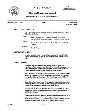 18 Printable Sample Format Of Meeting Minutes Templates - Fillable