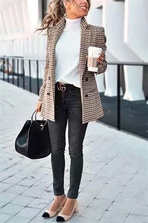 Chic Khaki Suit Blazer In 2020 Best Business Casual Outfits Summer Work Outfits Casual Work