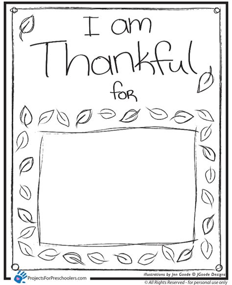 I am Thankful - Projects for Preschoolers