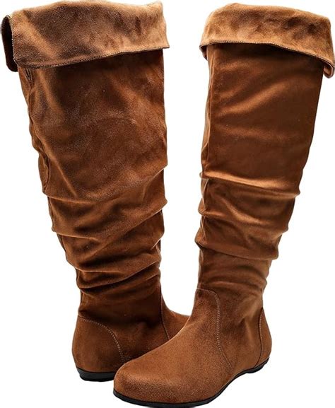 luoika women s knee high boots wide width extra wide calf winter boots shoes