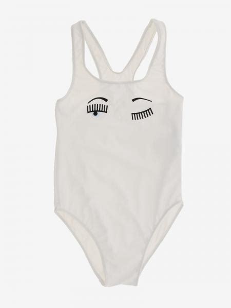Chiara Ferragni Outlet One Piece Swimsuit With Eyes Flirting Print