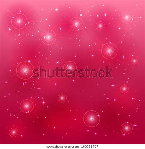 Shiny Pink Background Stars Blurry Lights Stock Vector Royalty Free
