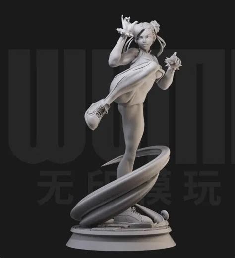 Anime Chun Li 118 Unpainted Model 3d Print Figure 4 Unassembled Resin