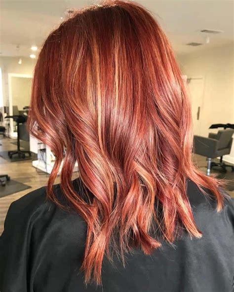 Red Hairstyle With Highlights Lowlights And Balayage Update
