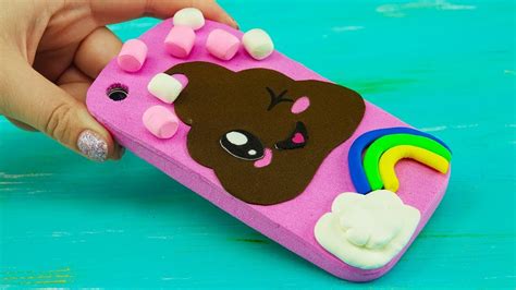 Poop Emoji Kawaii Iphone Case Tutorial For Kids Diy Marshmallow Phone