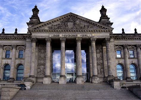 Architecture Berlin Building Bundestag Columns Facade Germany