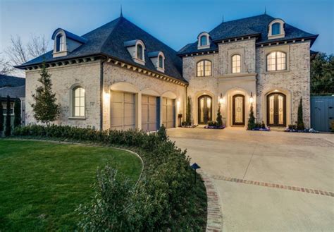 French Luxury Home In Brick And Cast Stone Dallas Texas Luxury