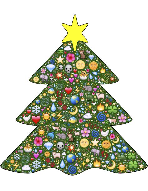 Free Images Christmas Tree Green Emoji