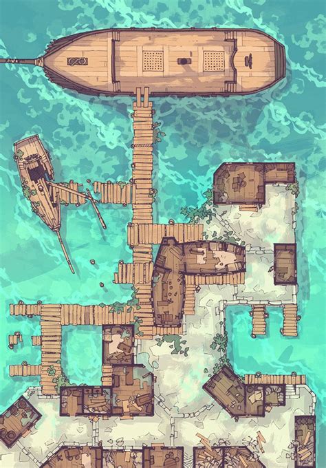 The Tropical Variant Of My Docks Of The Dead Battle Map Perfect For