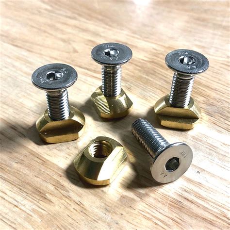 Foil Boards M8 Hydrofoil Brass Track Nuts4 And Stainless Steel M8 X