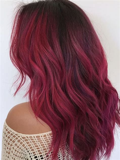 23 Examples Of Gorgeous Red Ombré Hair Magenta Red Hair Red Ombre