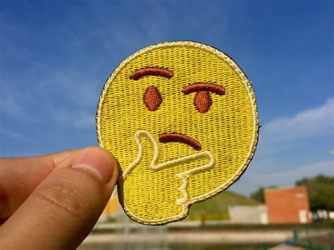 Thinking Face Emoji Patch The Ideal T For Lovers Of Texting Etsy