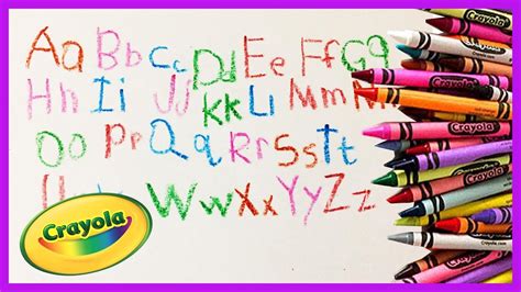 Learning Abc Phonics Writing With Crayola Crayons Youtube