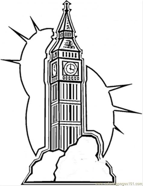 London double decker bus coloring page. Coloring Pages Big Ben In London (Countries > Great ...