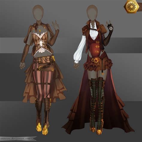 [closed]adoptable outfit steampunk 1 2 by anneysa on deviantart steampunk clothing drawing