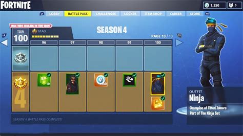 Is among the legendary avatar skins only available for the battle royale version of the. SEASON 4 Tier 100 Battle Pass "NINJA" Skin in Fortnite ...