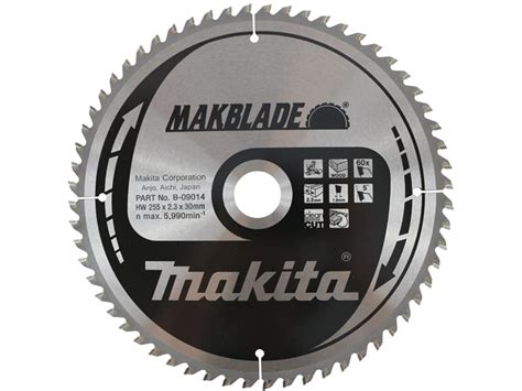 Makita B 09014 255mm X 30mm X 60t Mitre Saw Blade