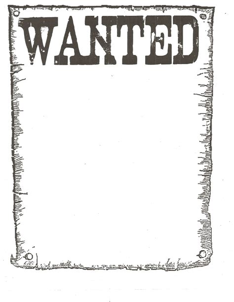 Best Images Of Printable Wanted Poster Template Blank Wanted Sign