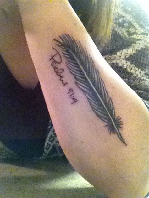Psalms 914 Feather Tattoo Tattoos ️ Someday Pinterest