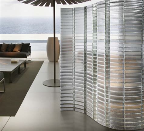 Opaque and tinted glass panes provide opportunities for creating unique and private rooms. Decorative Glass Partitions by Poesia