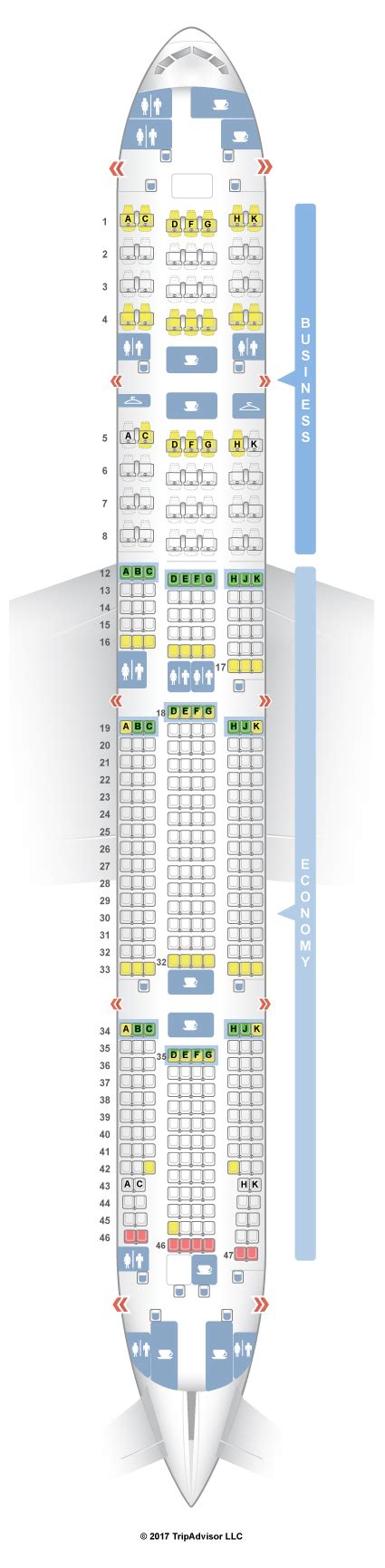 Cabin tour swiss boeing 777 300er economy business and first. SeatGuru Seat Map LATAM Brasil Boeing 777-300 (777)