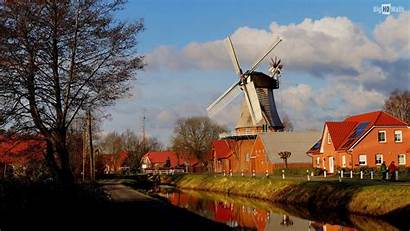 Windmill Dutch Wallpapers Evening Wallpaperplay