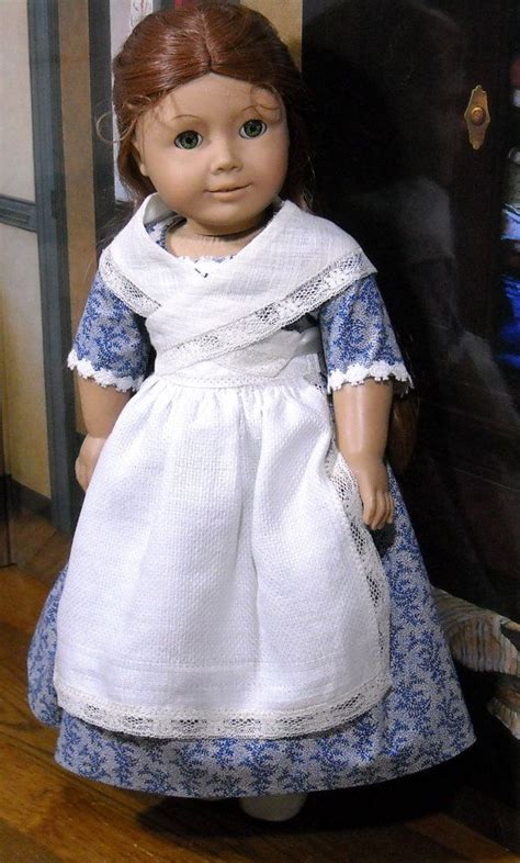 Reserved Colonial Blue And White Dress For 18 Inch Dolls Etsy Doll