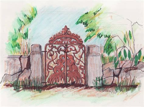 Small Glen Magna Gate Drawing By Paul Meinerth Fine Art America
