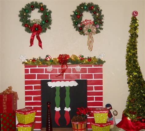 My new officemates are really gearing up for christmas, planning their decorations with a fervor and level of secrecy that kind of frightens me. DIY Grinch fireplace | Grinch christmas decorations ...
