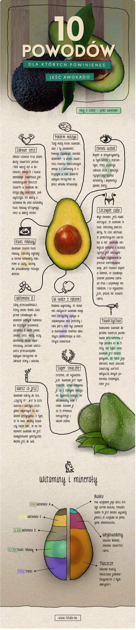 powodów dla których powinieneś jeść awokado infografika Fit I Do Workout food Health