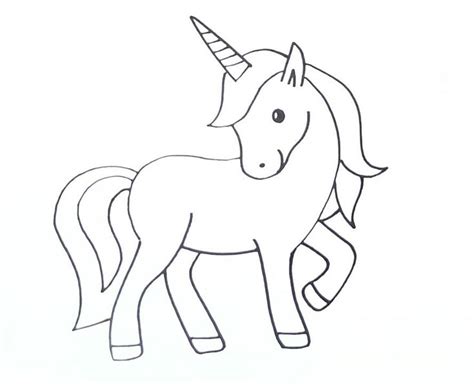 Simple Unicorn Drawing Easy Drawing For Kids In Five Steps Unicorn