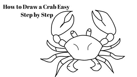 How To Draw A Crab Easy Step By Step For Kids Drawings Kindergarten