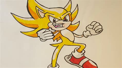 Cómo Dibujar A Super Sonic How To Draw Super Sonic Youtube