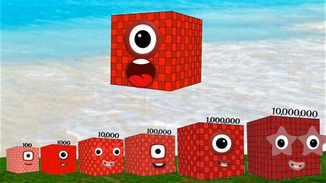 Numberblocks Cube 1 Million 3 Dimensions Sneeze 100 To 100 Million