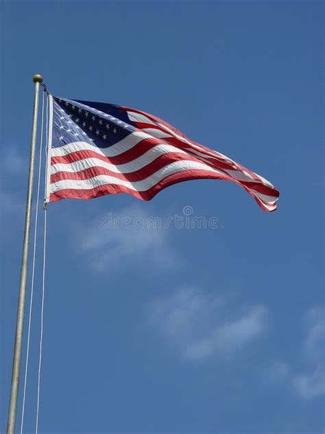 American Flag Tall And Proud Stock Photo Image Of Pole Historical