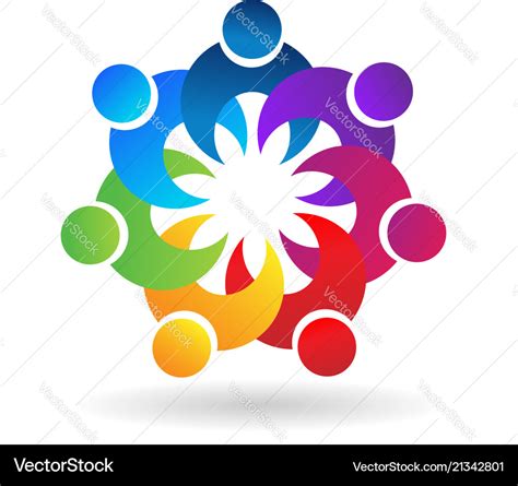 People Team Unity Together Logo Royalty Free Vector Image