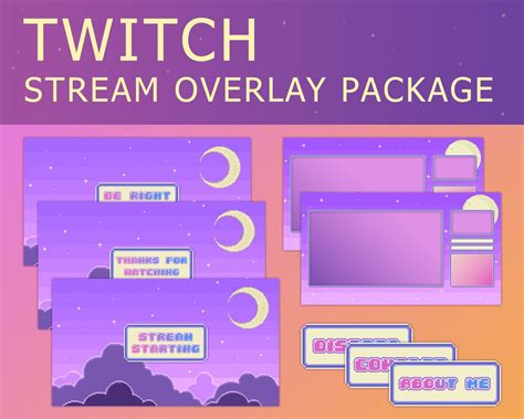 Animated Stream Banners And Overlay Package Gaming Microphone Twitch