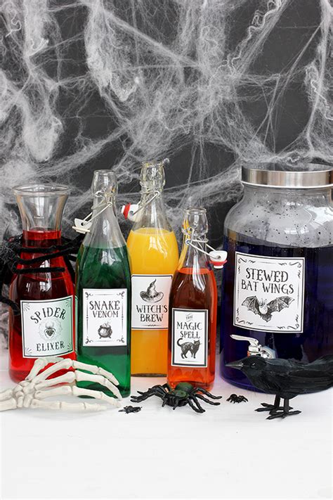 Free Printable Halloween Potions Drink Labels Julep