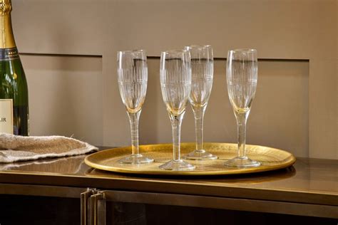 Mila Tall Champagne Glass Clear Set Of 4 Ironbridge Candle Company