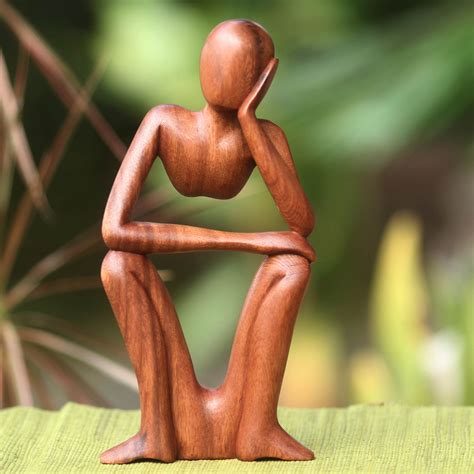 Unicef Market Hand Carved Wooden Sculpture Wishful Thinking