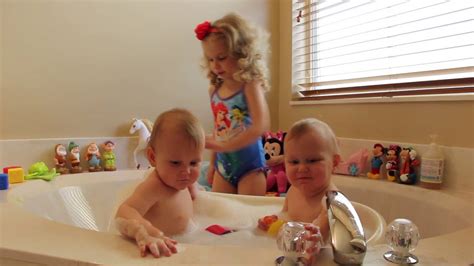 Bath Time Identical Twins And Their Sister Youtube