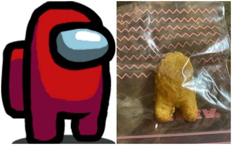 among us character shaped chicken mcnugget sells on ebay for 100 000 hollywood unlocked