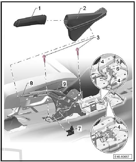 Seat Leon Assembly Overview Parking Brake Handbrake Brakes