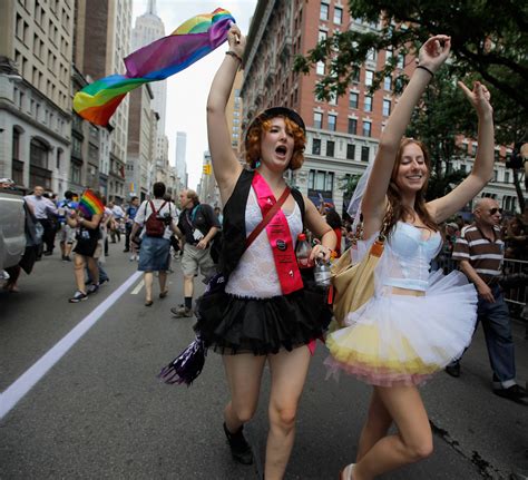 new york s gay pride parade celebrates passage of same sex marriage law