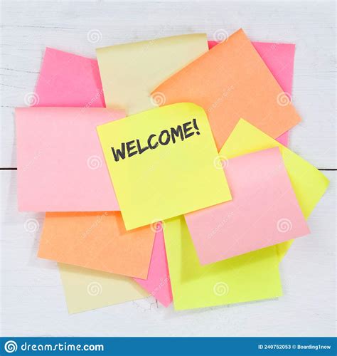 welcome new employee colleague refugees refugee immigrants business concept desk note paper