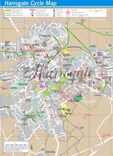Harrogate Cycling Map Harrogate Uk Mappery
